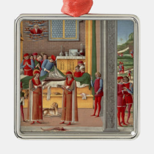 Mediaeval amputation scene metal tree decoration