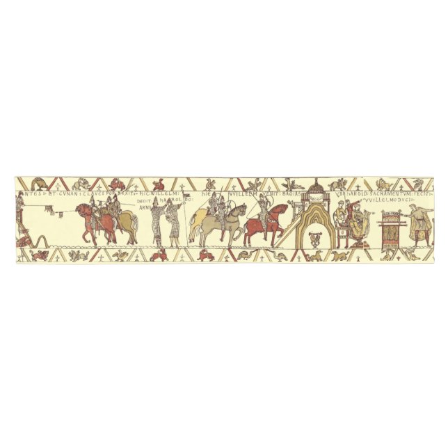Mediaeval Anglo-Saxon The Bayeux Tapestry Short Table Runner (Horizontal)