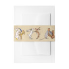 Mediaeval animals wedding invitation bellyband