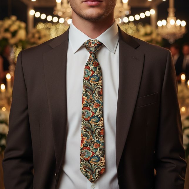 Mediaeval Antique Inspired Floral Motifs Tie (Creator Uploaded)