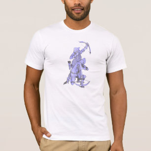 Mediaeval Archer and Crossbowman - Blue T-Shirt