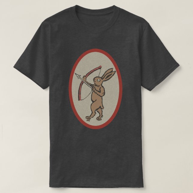 Mediaeval Archer Rabbit T-Shirt (Design Front)