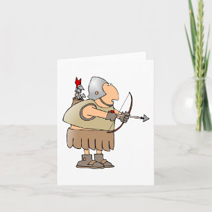 Mediaeval Archer Warrior Funny Knight with Bow Card