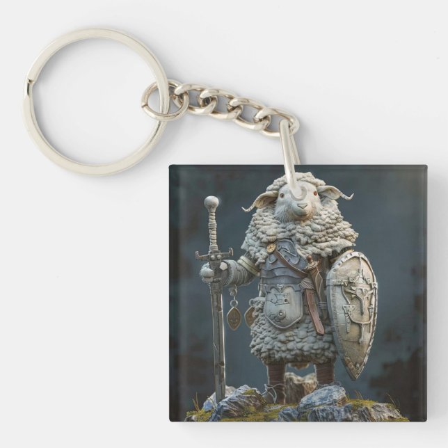 Mediaeval armour aries warrior key ring (Front)