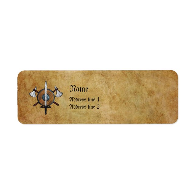 Mediaeval Arms Return Address Label (Front)