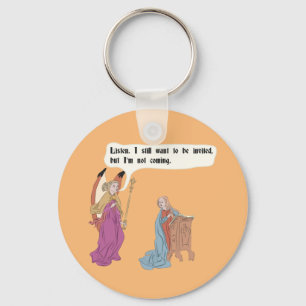 Mediaeval art memes - I want to be invited Key Ring