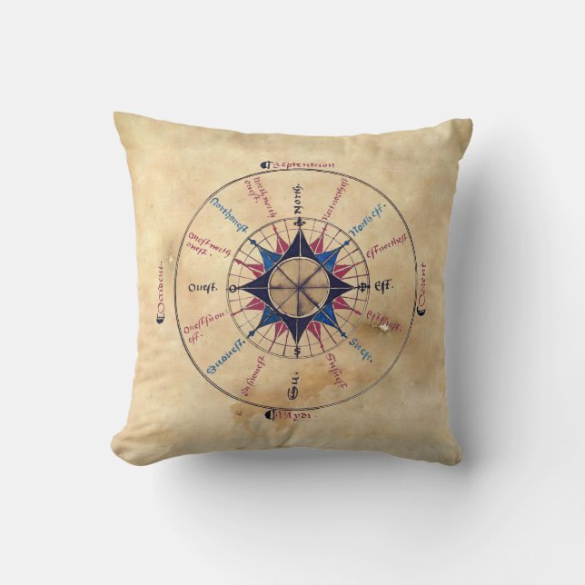 Mediaeval Astronomy Astrology Alchemy Manuscript Cushion (Front)