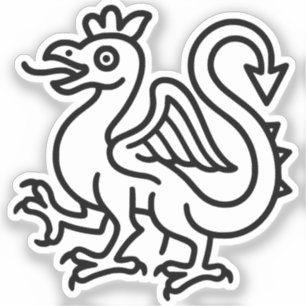 Mediaeval Basilisk Sigil Fantasy Heraldry Mythical