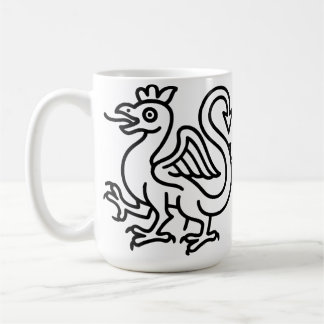 Mediaeval Basilisk Sigil Fantasy Heraldry Mythical Coffee Mug