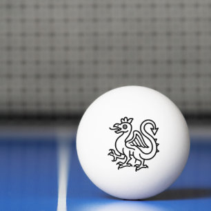 Mediaeval Basilisk Sigil Fantasy Heraldry Mythical Ping Pong Ball