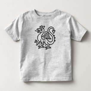 Mediaeval Basilisk Sigil Fantasy Heraldry Mythical Toddler T-Shirt