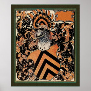 Mediaeval Belgian Coat of Arms Poster