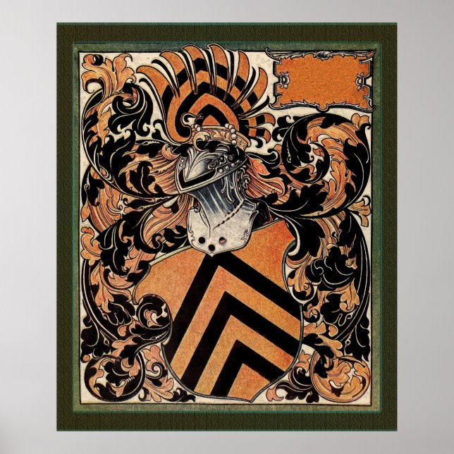 Mediaeval Belgian Coat of Arms Poster (Front)