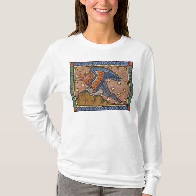 Mediaeval Bestiary Dragon c. 1270 T-Shirt (Front)