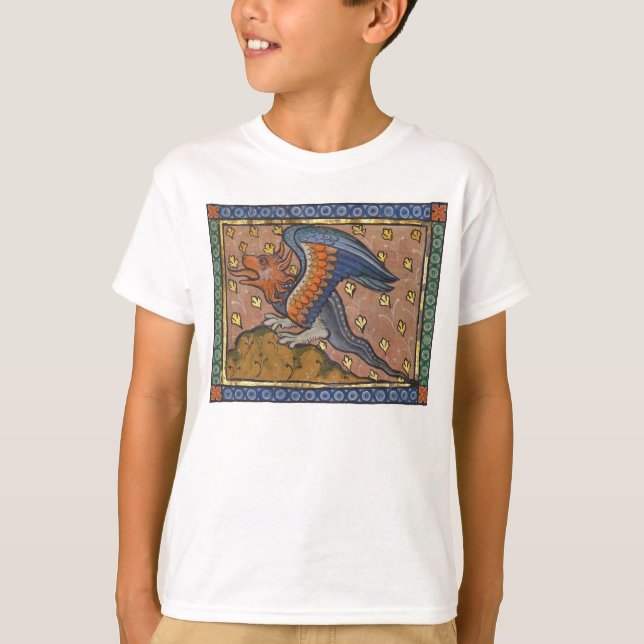 Mediaeval Bestiary Dragon c. 1270 T-Shirt (Front)