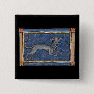 Mediaeval Bestiary Hyena c. 1270 15 Cm Square Badge
