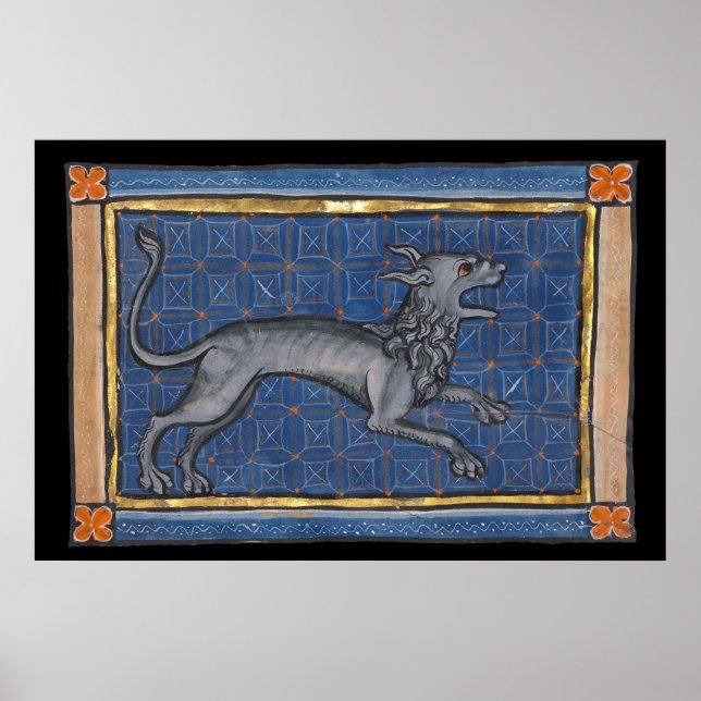 Mediaeval Bestiary Hyena c. 1270 Poster (Front)