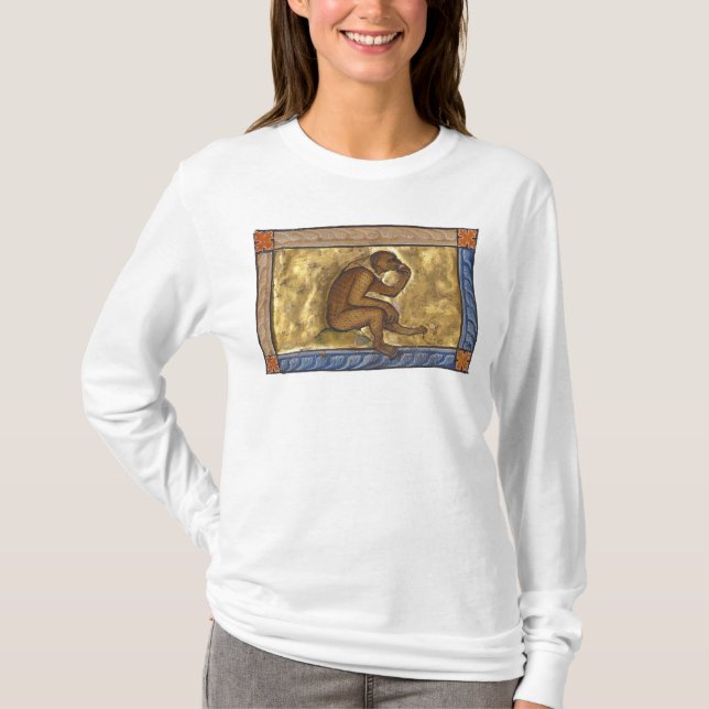 Mediaeval Bestiary Monkey c. 1270 T-Shirt (Front)