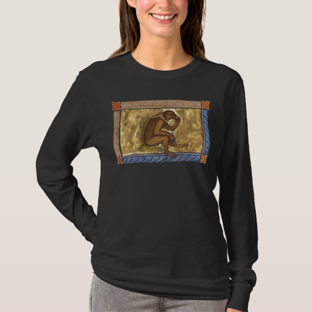 Mediaeval Bestiary Monkey c. 1270 T-Shirt (Front)