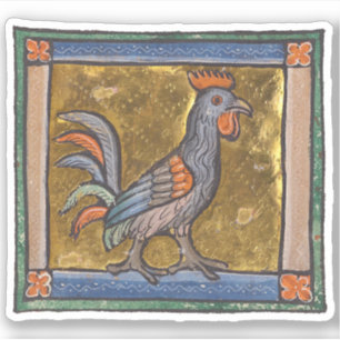 Mediaeval Bestiary Rooster c. 1270