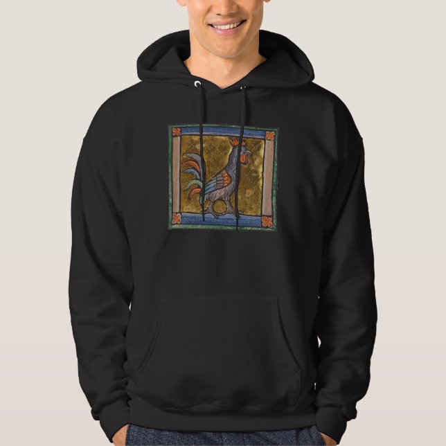 Mediaeval Bestiary Rooster c. 1270 Hoodie (Front)