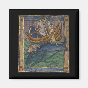 Mediaeval Bestiary Whale c. 1270 Magnet