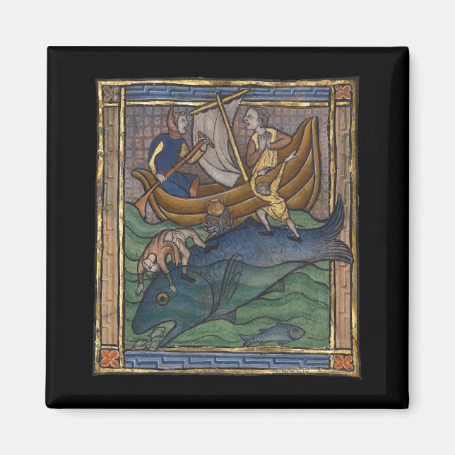 Mediaeval Bestiary Whale c. 1270 Magnet (Front)