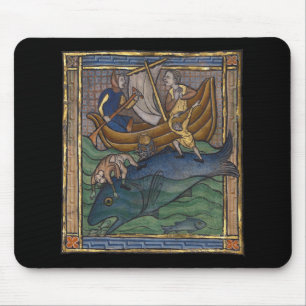 Mediaeval Bestiary Whale c. 1270 Mouse Pad