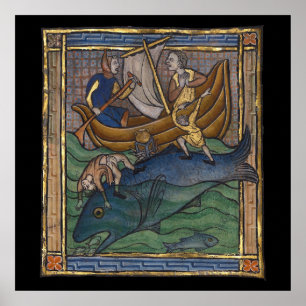 Mediaeval Bestiary Whale c. 1270 Poster