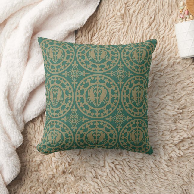 Mediaeval Birds Throw Pillow (Blanket)