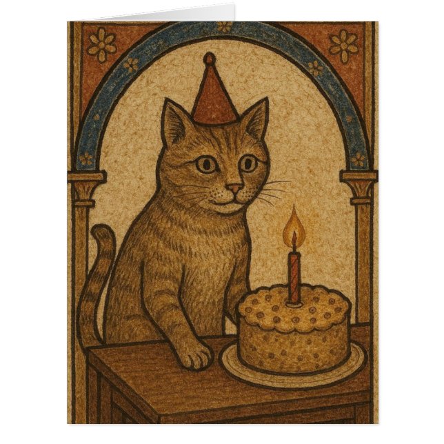 Mediaeval Birthday Cat (Front)