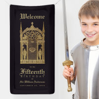 Mediaeval Birthday Welcome Gothic Knight Black Gol