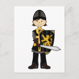 Mediaeval Black Knight Postcard