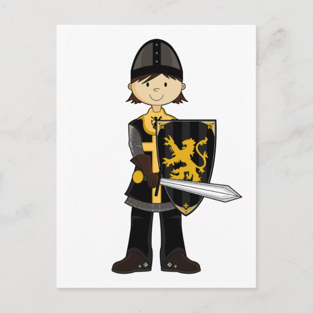 Mediaeval Black Knight Postcard (Front)