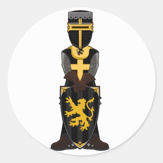 Mediaeval Black Knight Sticker (Front)