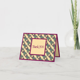 'Mediaeval Blooms' design Folded Thank You Card
