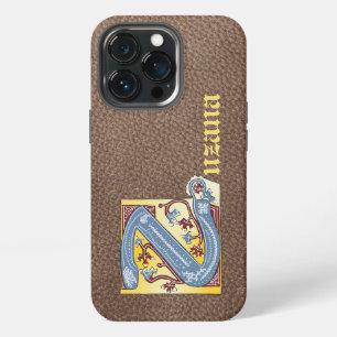 Mediaeval Blue and Red Ivy Illuminated Letter Z iPhone 13 Pro Case