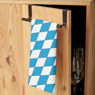 Mediaeval Blue White Bavaria Diamond Shaped Tea Towel