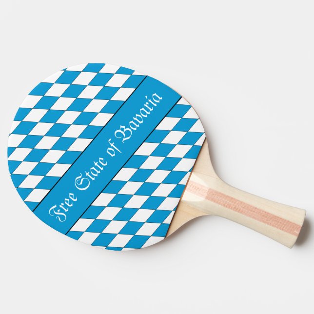 Mediaeval Blue White Bavaria Lozenges Pattern Ping Pong Paddle (Side)