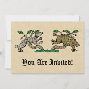 Mediaeval Boar Hunt Invitation