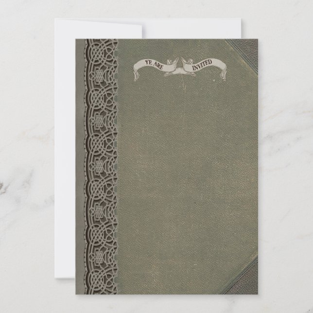 Mediaeval Book Cover Invitations (Front)
