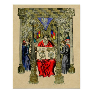 Mediaeval Book of Alchemy Poster