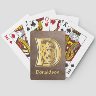 Mediaeval Botanical Decorative Capital D Playing Cards