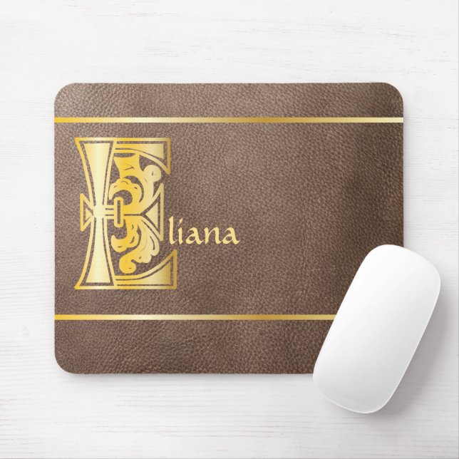 Mediaeval Botanical Decorative Capital E Mouse Pad (With Mouse)