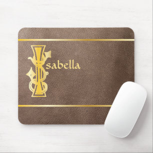 Mediaeval Botanical Decorative Capital I Mouse Pad