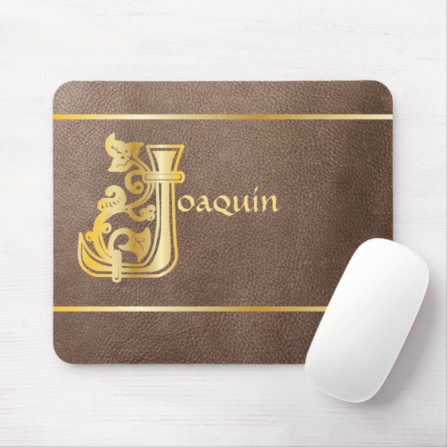 Mediaeval Botanical Decorative Capital J Mouse Pad (With Mouse)