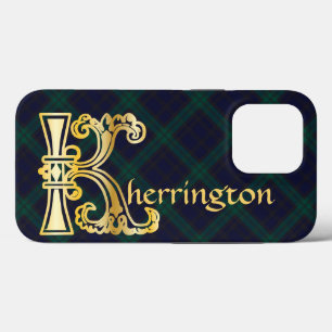 Mediaeval Botanical Decorative Capital K iPhone 13 Pro Case