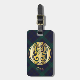 Mediaeval Botanical Decorative Capital O Luggage Tag