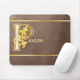 Mediaeval Botanical Decorative Capital P Mouse Pad