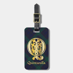 Mediaeval Botanical Decorative Capital Q Luggage Tag